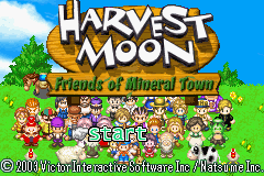 Harvest Moon - Friends of Mineral Town Title Screen